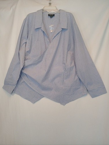 Blue white pinstripe - &,