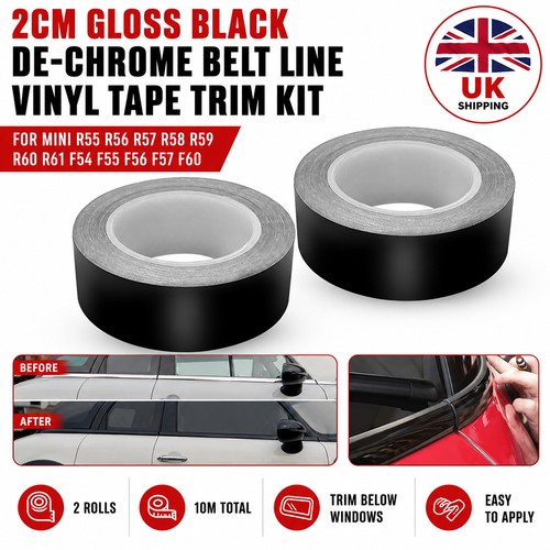 2cm 10m gloss black - 2cm,