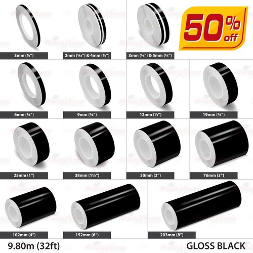 Gloss black roll pin - gloss, stripe