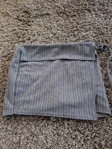 Pinstripe wrap front short - front,