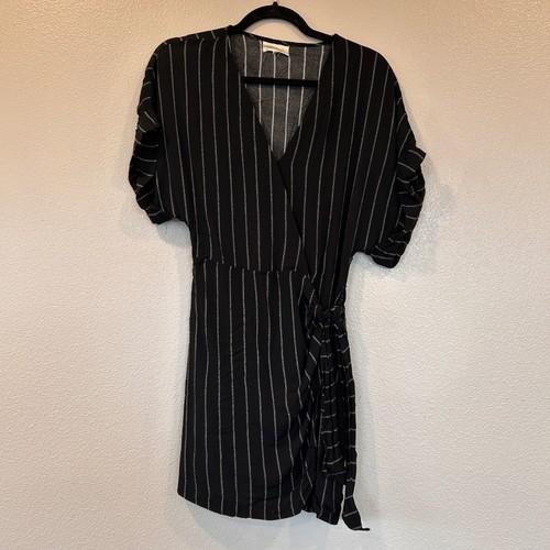 Melloday black white pinstripe - black,