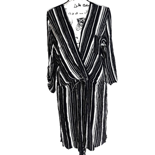 Cato pinstripe faux wrap - faux,